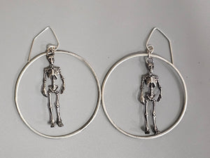 Skeleton Hoop Earrings