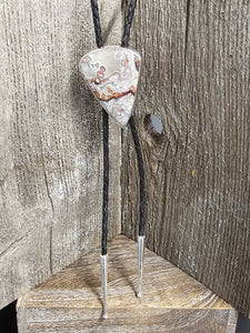 Crazy Lace Agate Bolo Tie