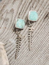 Load image into Gallery viewer, Amazonite Fern Earrings
