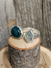 Load image into Gallery viewer, Double Stone Ring (Green Onyx &amp; Fluorite)
