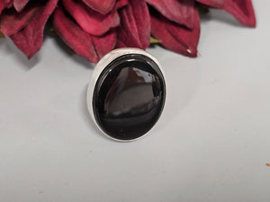 Black Onyx Split Band Ring