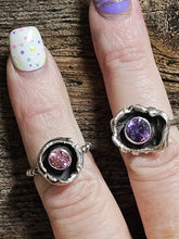 Load image into Gallery viewer, Amethyst water cast Sterling Silver Ring

