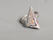 Load image into Gallery viewer, Fordite Triangle Ring
