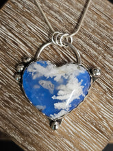 Load image into Gallery viewer, Plume Agate Doublet Heart Necklace
