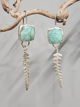 Load image into Gallery viewer, Amazonite Fern Earrings
