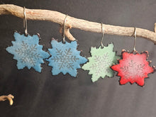 Load image into Gallery viewer, Snowflake Enameled Earrings
