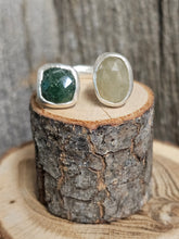 Load image into Gallery viewer, Double Stone Ring (Moonstone &amp; Aventurine)
