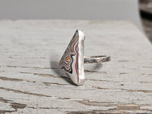Load image into Gallery viewer, Fordite Triangle Ring
