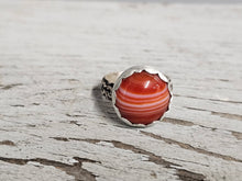 Load image into Gallery viewer, Banded Orange Agate Ring
