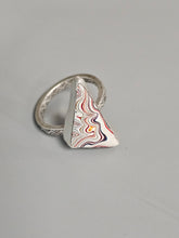 Load image into Gallery viewer, Fordite Triangle Ring
