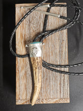 Load image into Gallery viewer, Elk Antler Turquoise Bolo Tie
