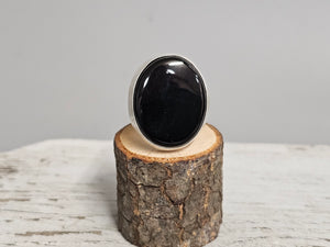 Black Onyx Split Band Ring
