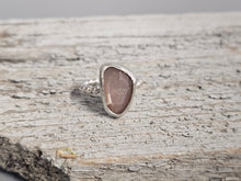 Load image into Gallery viewer, Peach Moonstone Faceted Stone Ring
