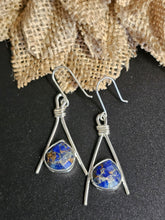 Load image into Gallery viewer, Lapis Isuzu Tepee Earrings
