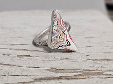 Load image into Gallery viewer, Fordite Triangle Ring
