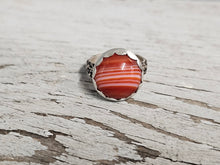 Load image into Gallery viewer, Banded Orange Agate Ring
