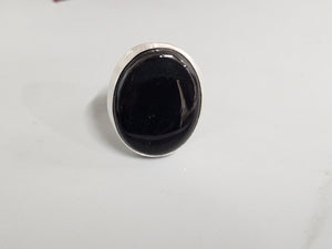 Black Onyx Split Band Ring