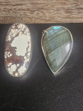 Load image into Gallery viewer, Labradorite faceted Bolo Tie
