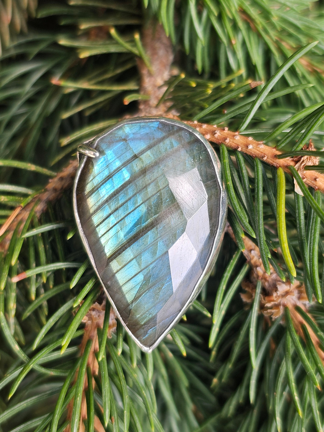 Labradorite faceted Bolo Tie