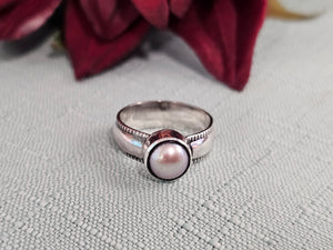 Pearl Sterling Silver Ring