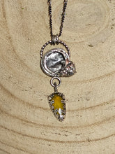 Load image into Gallery viewer, Citrine Bee Necklace Sterling Silver
