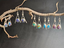 Load image into Gallery viewer, Turquoise &amp; Copper Stone Tepee Earrings
