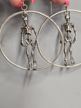 Load image into Gallery viewer, Skeleton Hoop Earrings
