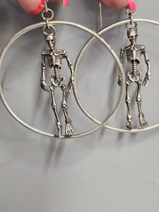 Skeleton Hoop Earrings