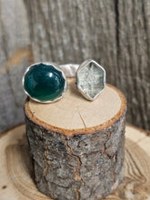 Load image into Gallery viewer, Double Stone Ring (Green Onyx &amp; Fluorite)
