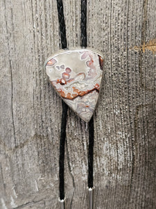 Crazy Lace Agate Bolo Tie