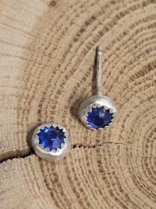 Sapphire Stone Earrings Studs