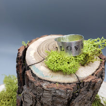 Load image into Gallery viewer, Stamped Sterling Silver Ring &quot;LOVE&quot;
