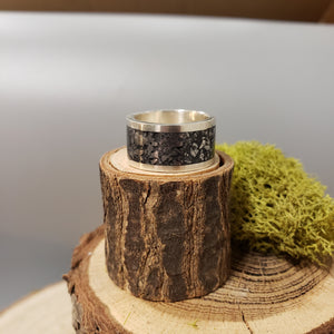 Native Silver Stone Inlay Ring