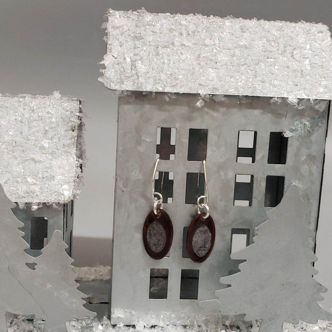 Football Enamel Earrings