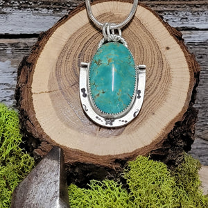 Horse shoe Turquoise Necklace