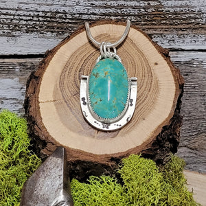 Horse shoe Turquoise Necklace