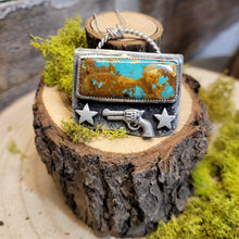 Load image into Gallery viewer, Polychrome Rising Phoenix Turquoise Pendant
