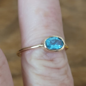 Blue Topaz 14k Gold Ring