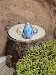 Blue Opal Tear Drop Ring