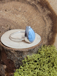 Blue Opal Tear Drop Ring