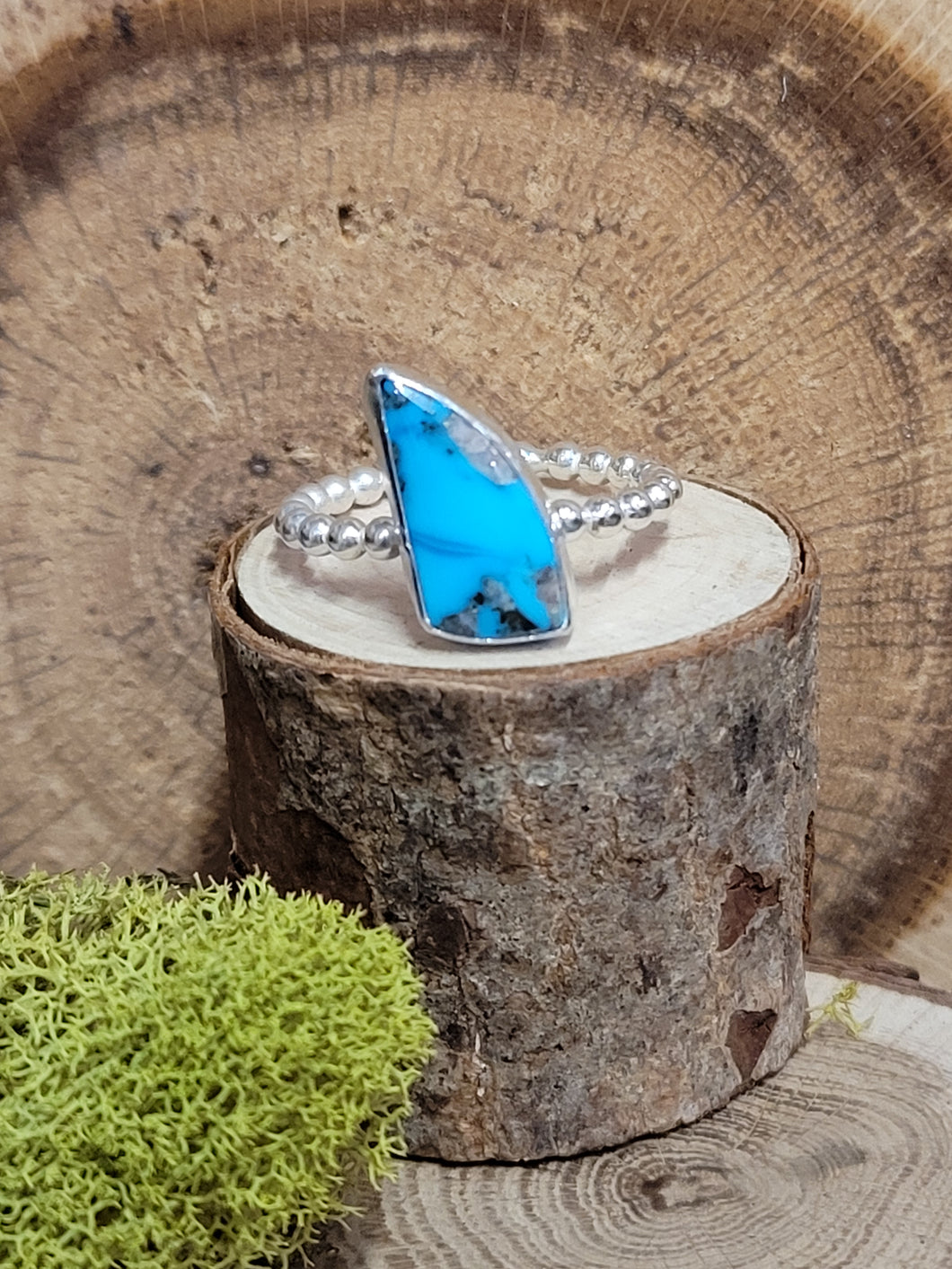 Vintage Turquoise Fin Ring #3