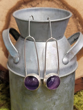 Load image into Gallery viewer, Purple Flourite Earrings
