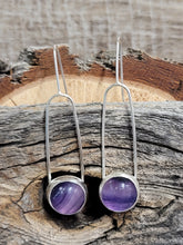 Load image into Gallery viewer, Purple Flourite Earrings
