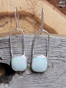 Sterling Opal Stone Earrings