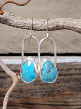 Load image into Gallery viewer, Turquoise Facet Stone Earrings
