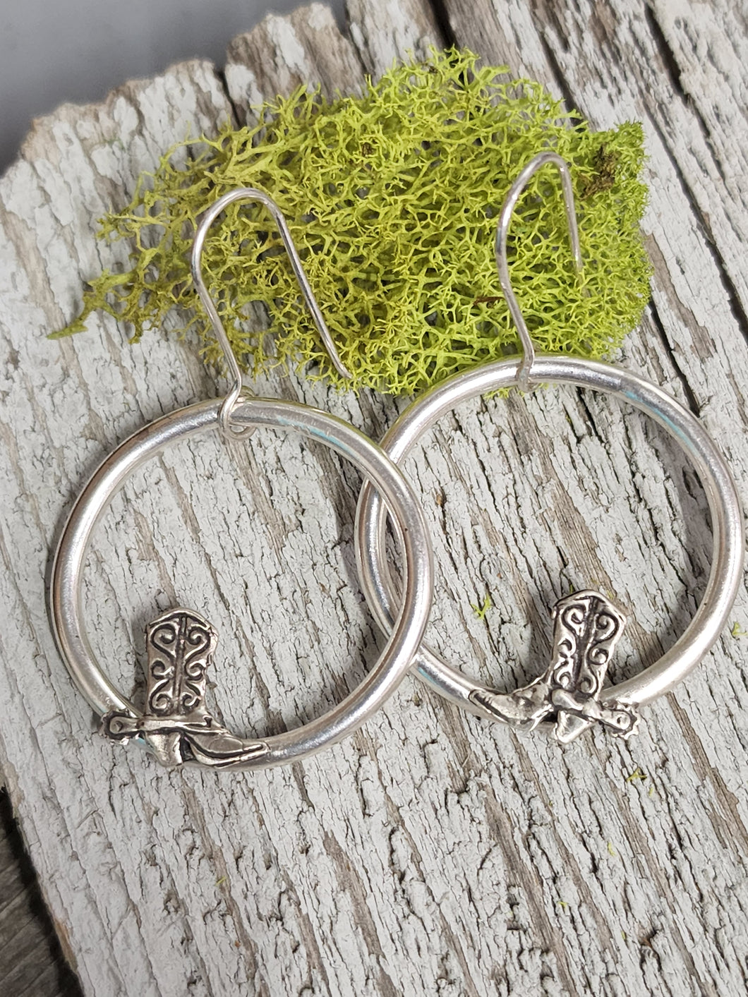 Cowboy Boot Hoop Earrings