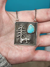 Load image into Gallery viewer, Bear Tree Necklace with Turquoise
