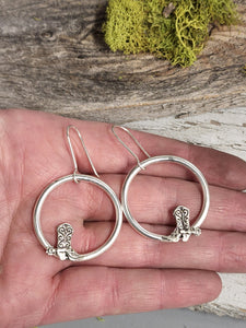 Cowboy Boot Hoop Earrings