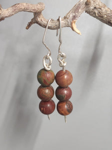 Red Creek Jasper Bead Earrings