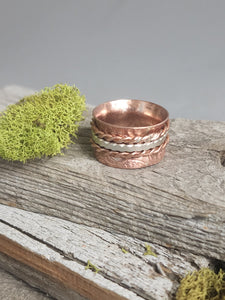 Copper Spinner Ring Size 7